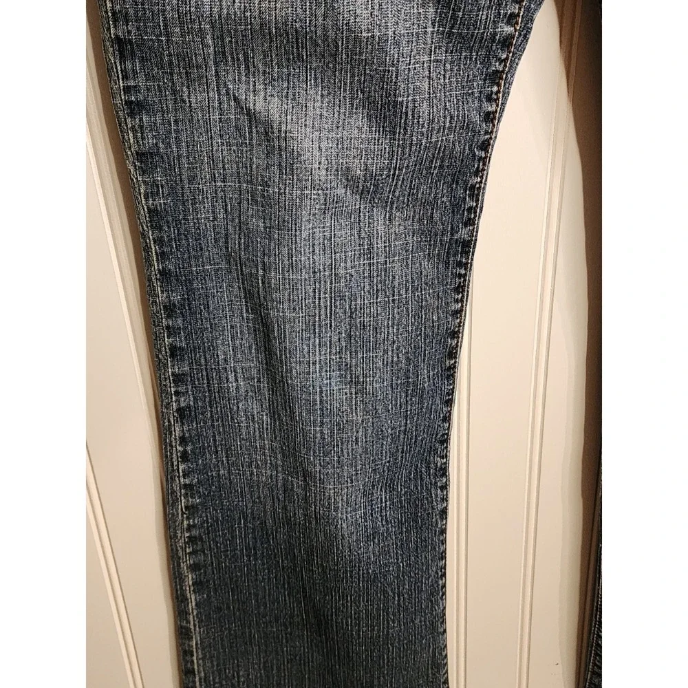 US Polo Assn Womens‎ Jeans Size 15/16  Blue Denim Flare Leg Button Zip Closure